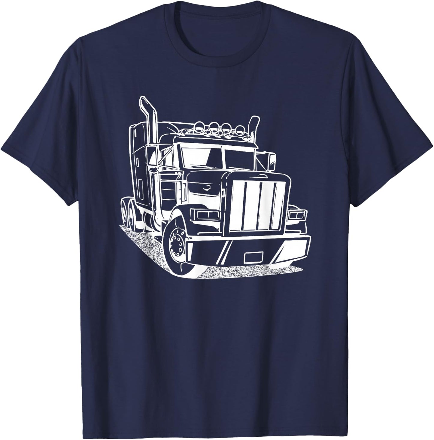 Diesel Big Rig 18 Wheeler Semi Trailer Truck Driver Trucker T-Shirt - T-Shirt | Navy