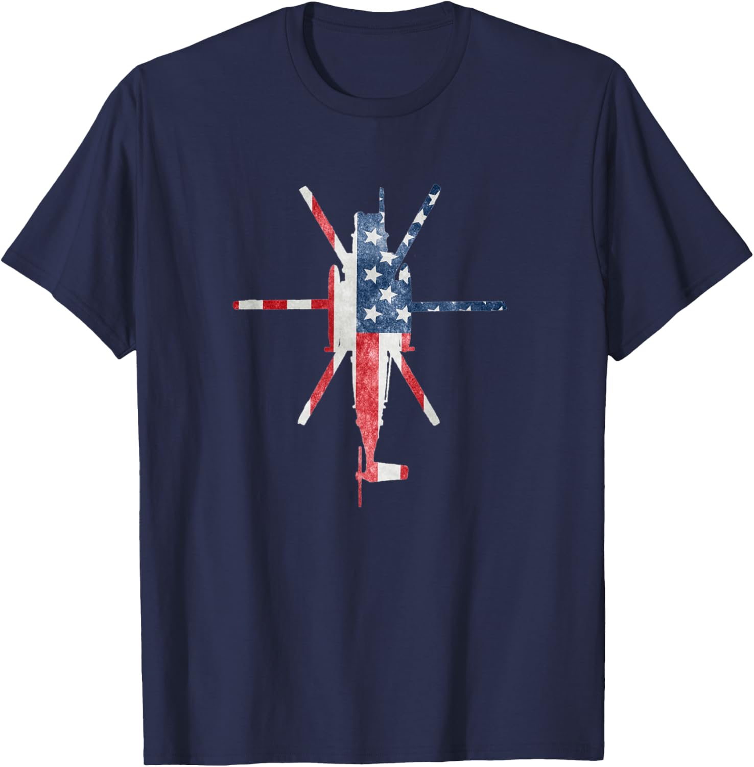 CH-53 Sea Stallion Chopper American Flag Military T-Shirt - T-Shirt | Navy