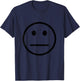 Frown Face Cool Graphic Men Women Boys Girls T-Shirt - T-Shirt | Navy