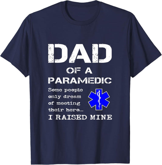 Proud Dad Of A Paramedic Medical Symbol Father Son Daughter T-Shirt - T-Shirt | Navy