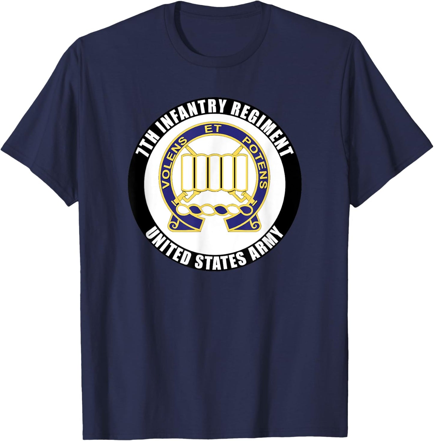 7th Infantry Regiment United States Army Veteran Military T-Shirt - T-Shirt | Navy