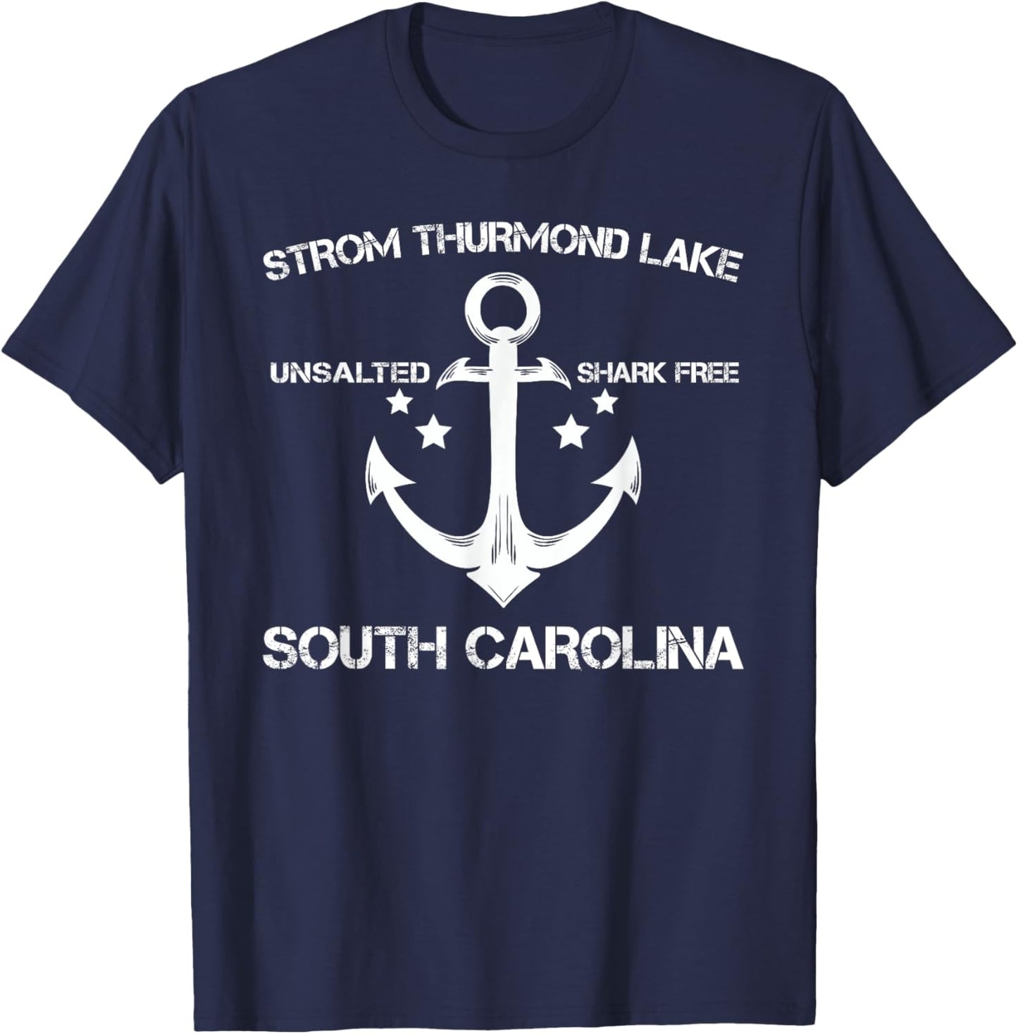 STROM THURMOND LAKE SOUTH CAROLINA Funny Fishing Gift T-Shirt - T-Shirt | Navy