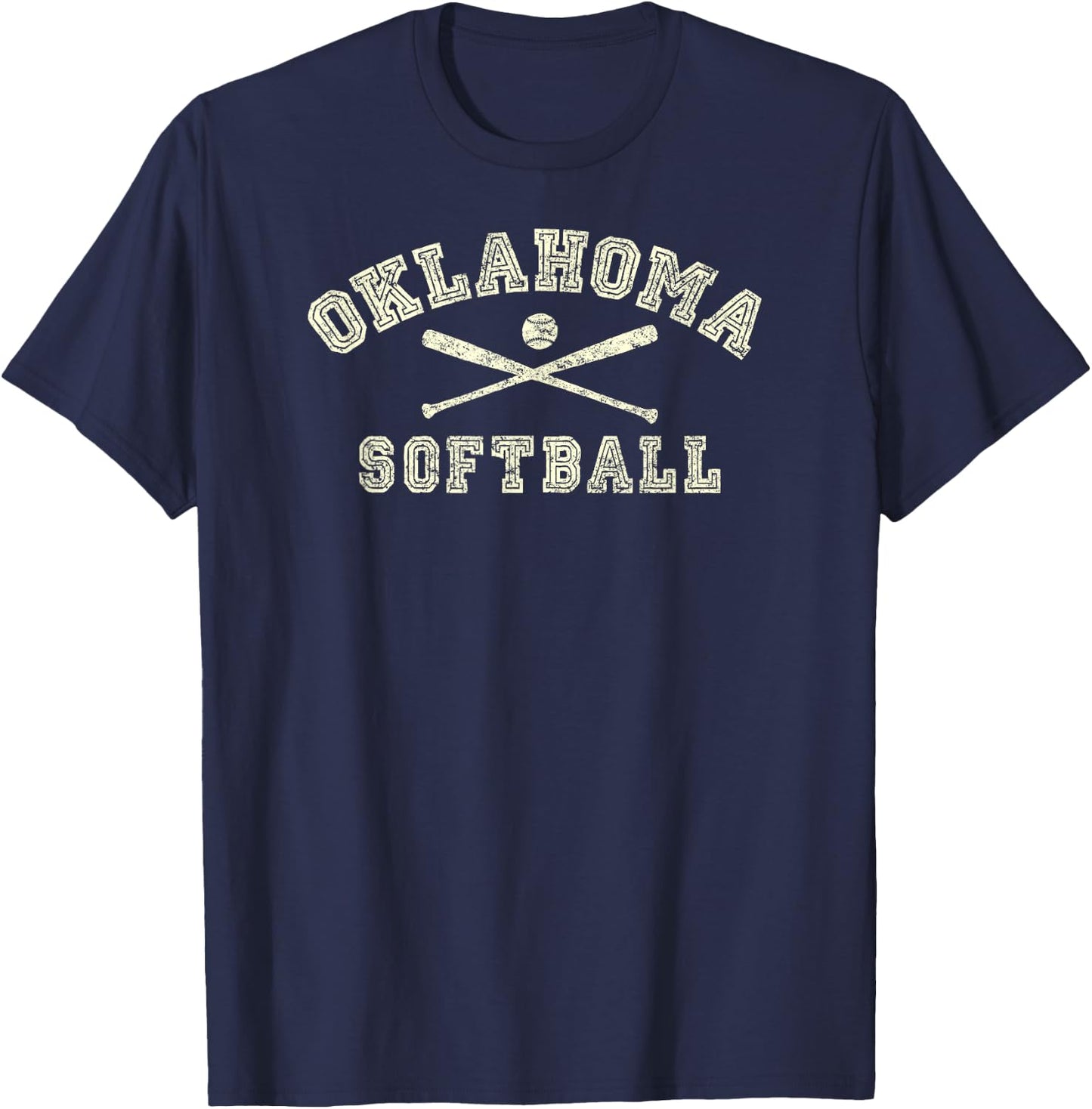 Vintage Oklahoma Softball Gear T-Shirt - T-Shirt | Navy