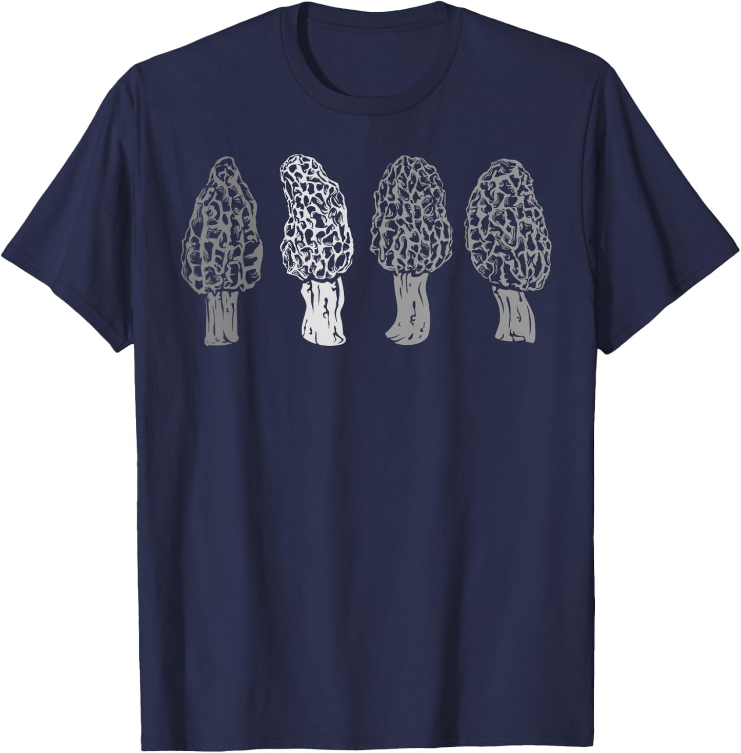 Funny Retro Morel Mushroom Hunting Gift Women Hunter T-Shirt - T-Shirt | Navy
