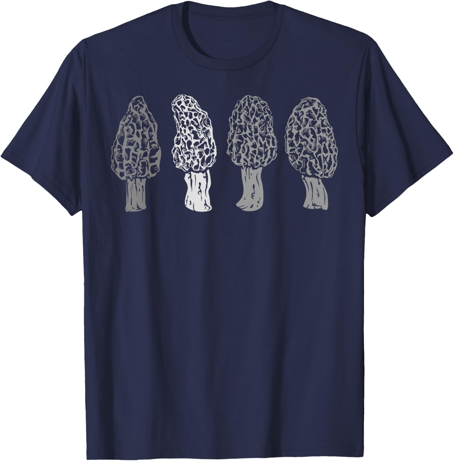 Funny Retro Morel Mushroom Hunting Gift Women Hunter T-Shirt - T-Shirt | Navy