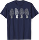 Funny Retro Morel Mushroom Hunting Gift Women Hunter T-Shirt - T-Shirt | Navy