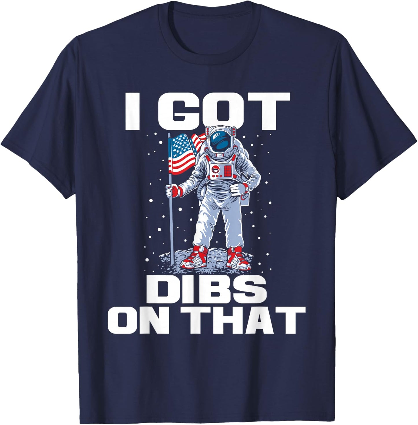 Patriotic Astronaut - 4th Of July Fourth Moon Planets Space T-Shirt - T-Shirt | Navy