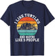 I Like Turtles And Maybe 3 People Funny Retro T-Shirt - T-Shirt | Navy