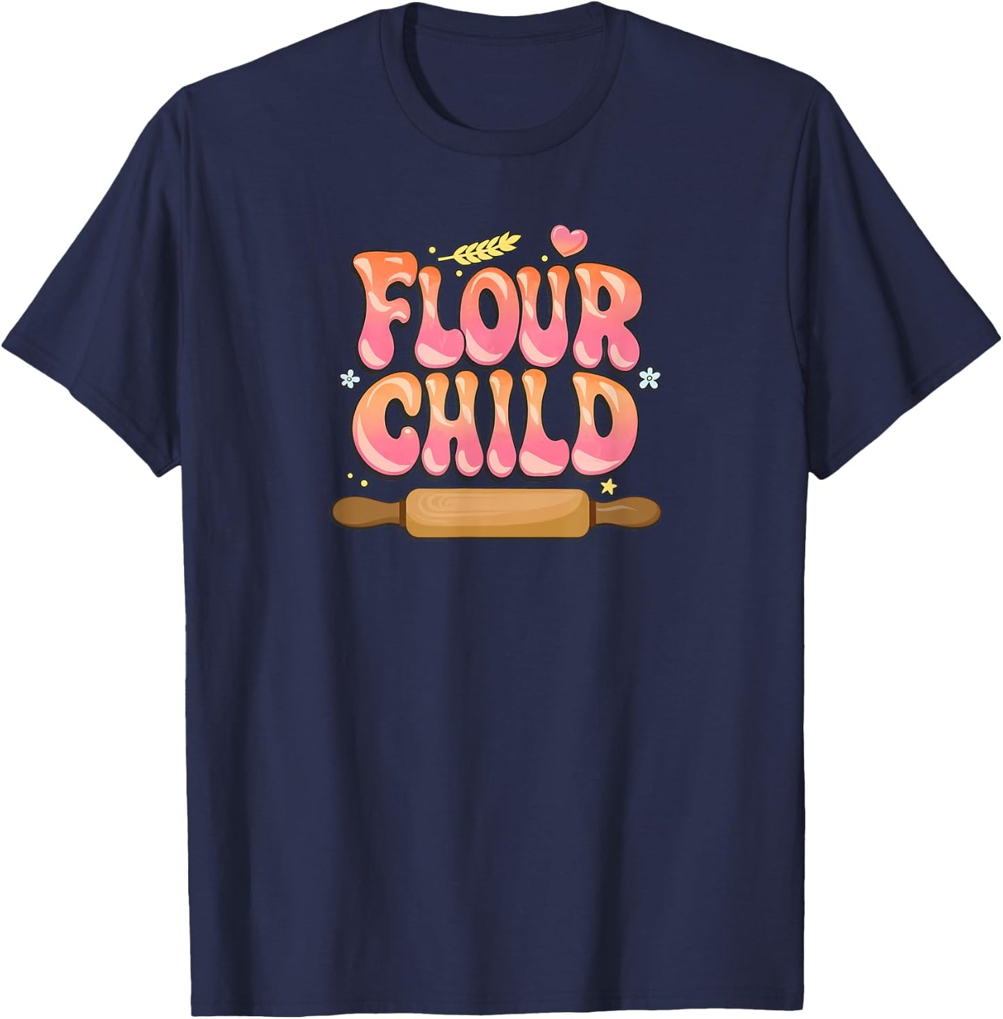 Flour Child Funny Baker T-Shirt - T-Shirt | Navy