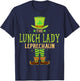 The Lunch Lady Leprechaun Funny Matching St Patricks Day T-Shirt - T-Shirt | Navy