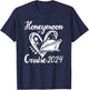 Honeymoon Cruise for Couples 2024 Cruising Newlyweds Wedding T-Shirt - T-Shirt | Navy