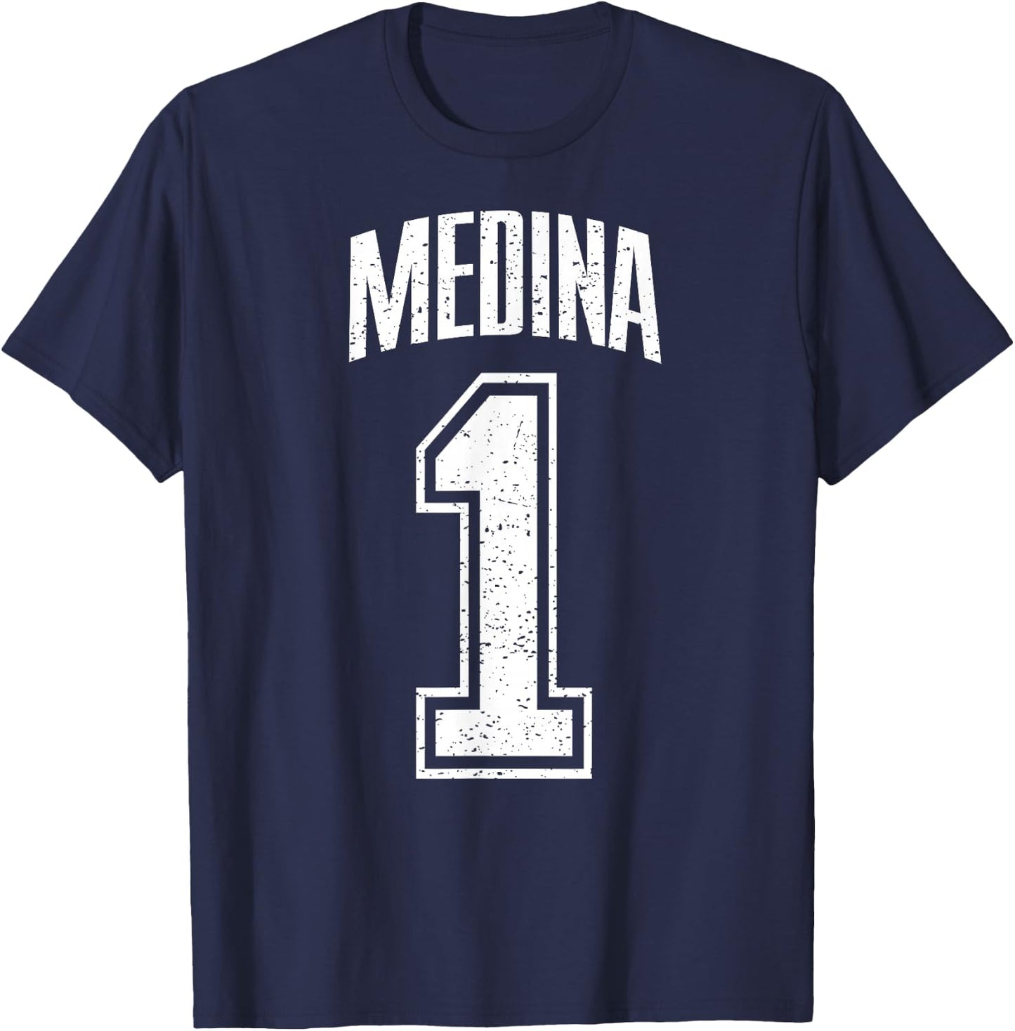 Medina Supporter Number 1 Biggest Fan T-Shirt - T-Shirt | Navy