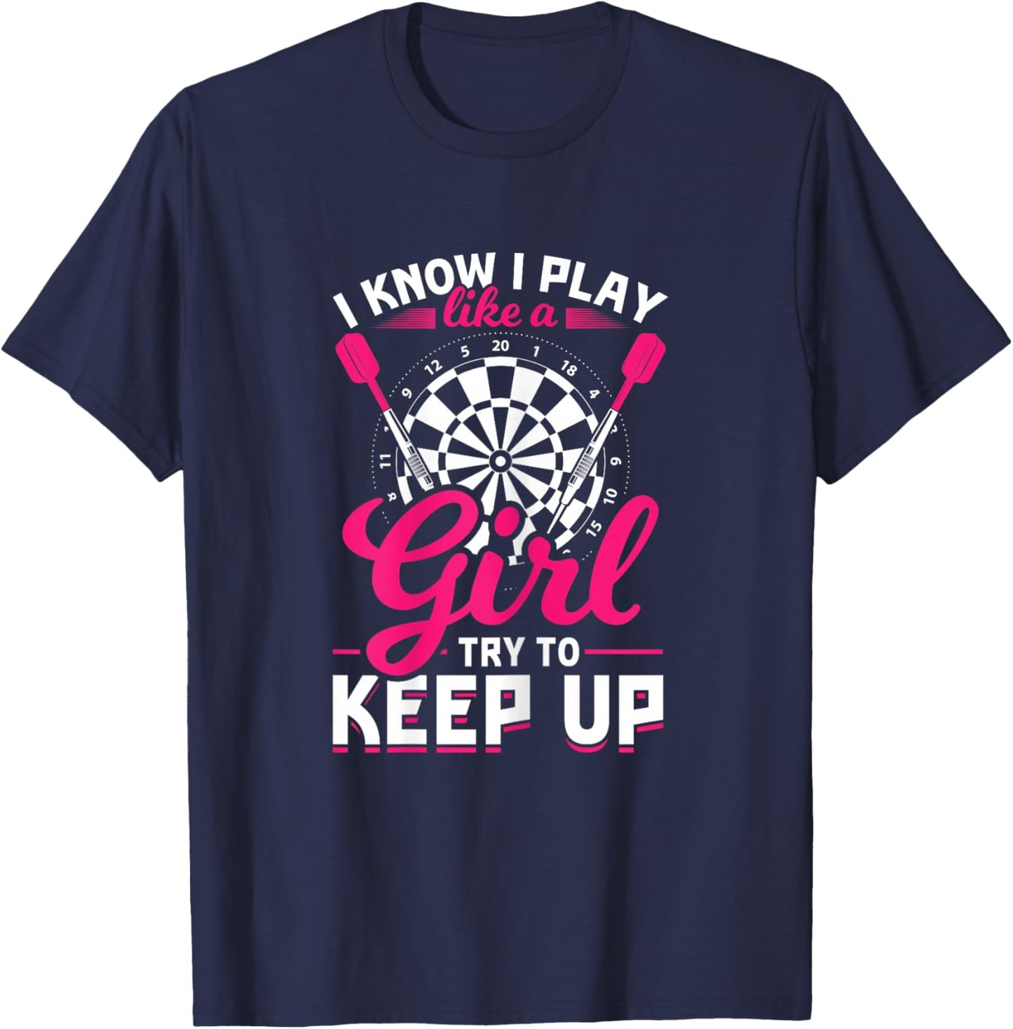 Darts Girl Dart Lover Woman T-Shirt - T-Shirt | Navy