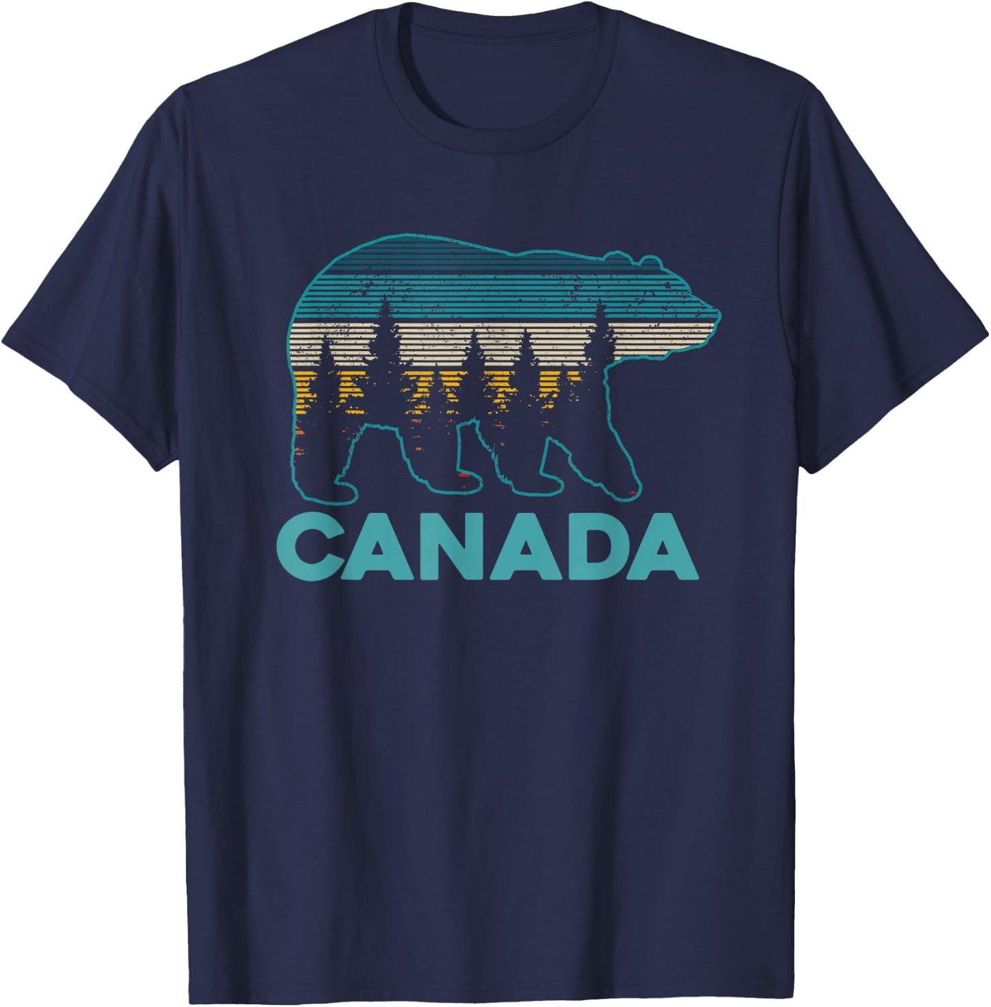 Canada Grizzly Bear Souvenir T-Shirt - T-Shirt | Navy
