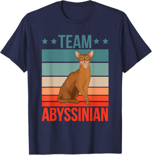 Team Abyssinian Quote Kitten Cat Stuff Abys Abyssinian T-Shirt - T-Shirt | Navy