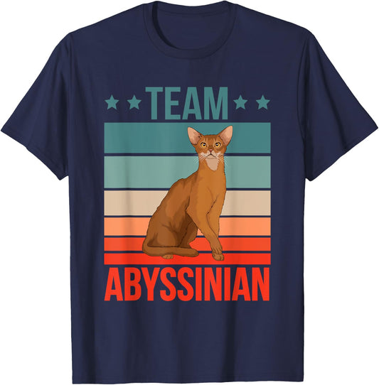 Team Abyssinian Quote Kitten Cat Stuff Abys Abyssinian T-Shirt - T-Shirt | Navy