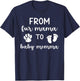 From Fur Mama To Baby Momma - First Time Mama Cute Pregnancy T-Shirt - T-Shirt | Navy