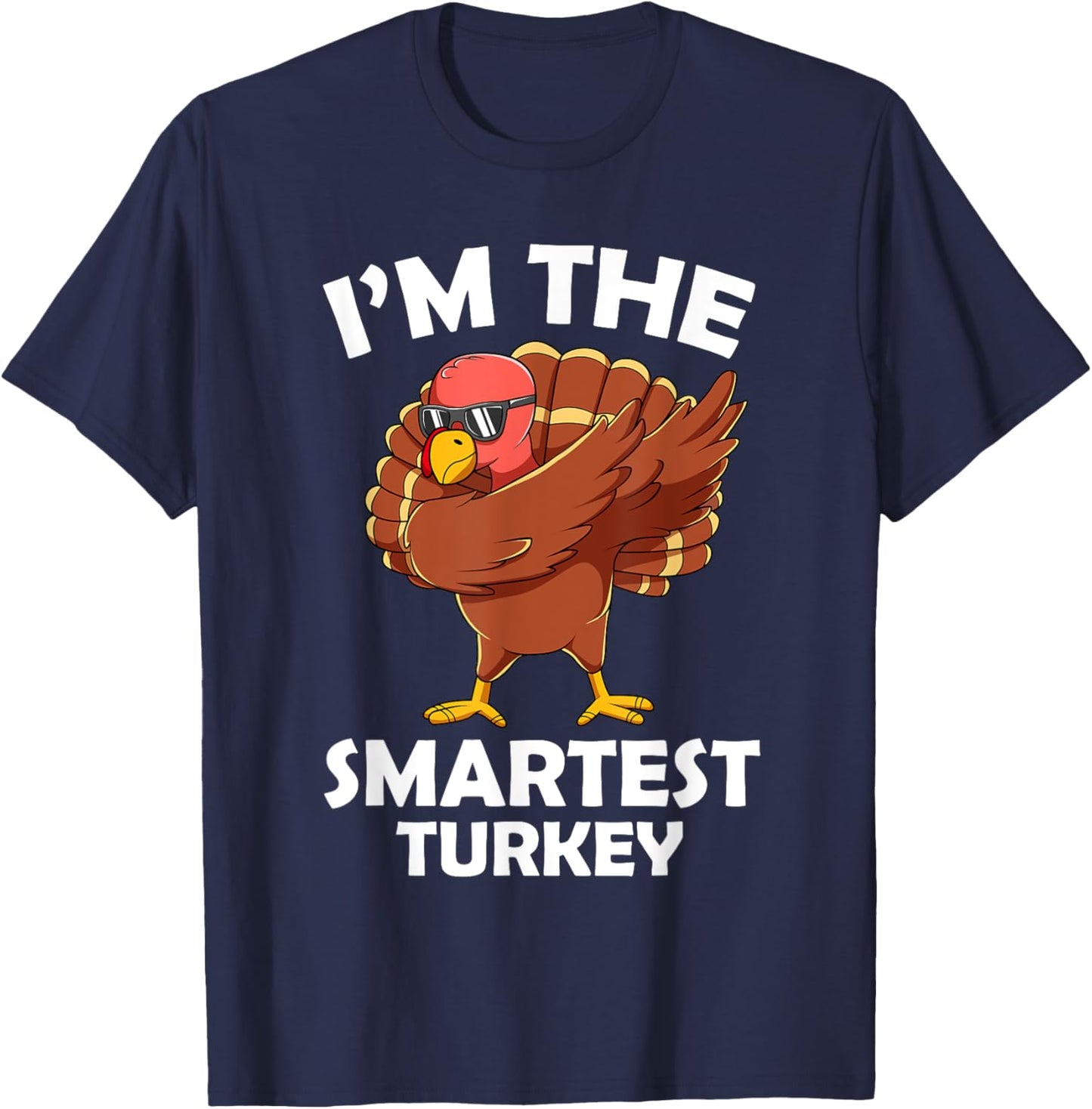 Smartest Turkey Family Group Matching Thanksgiving Party T-Shirt - T-Shirt | Navy