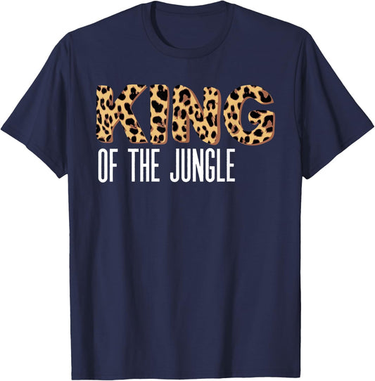 Wild Mama Geboren Two BE Wild King of the Jungle T-Shirt - T-Shirt | Navy