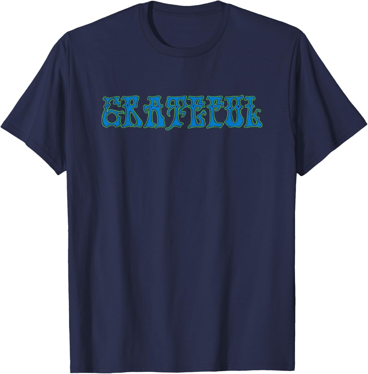 GRATEFUL l Vintage Retro Good Vibes Jam T-Shirt - T-Shirt | Navy