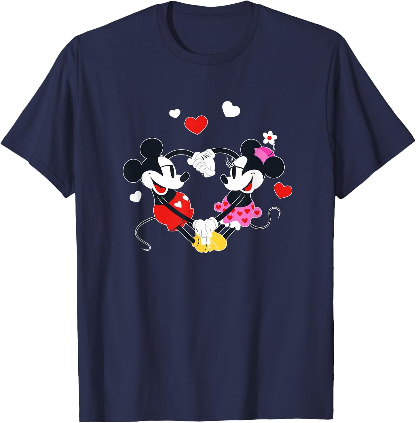 Disney Mickey and Minnie Hearts Valentine’s Day T-Shirt - T-Shirt | Navy