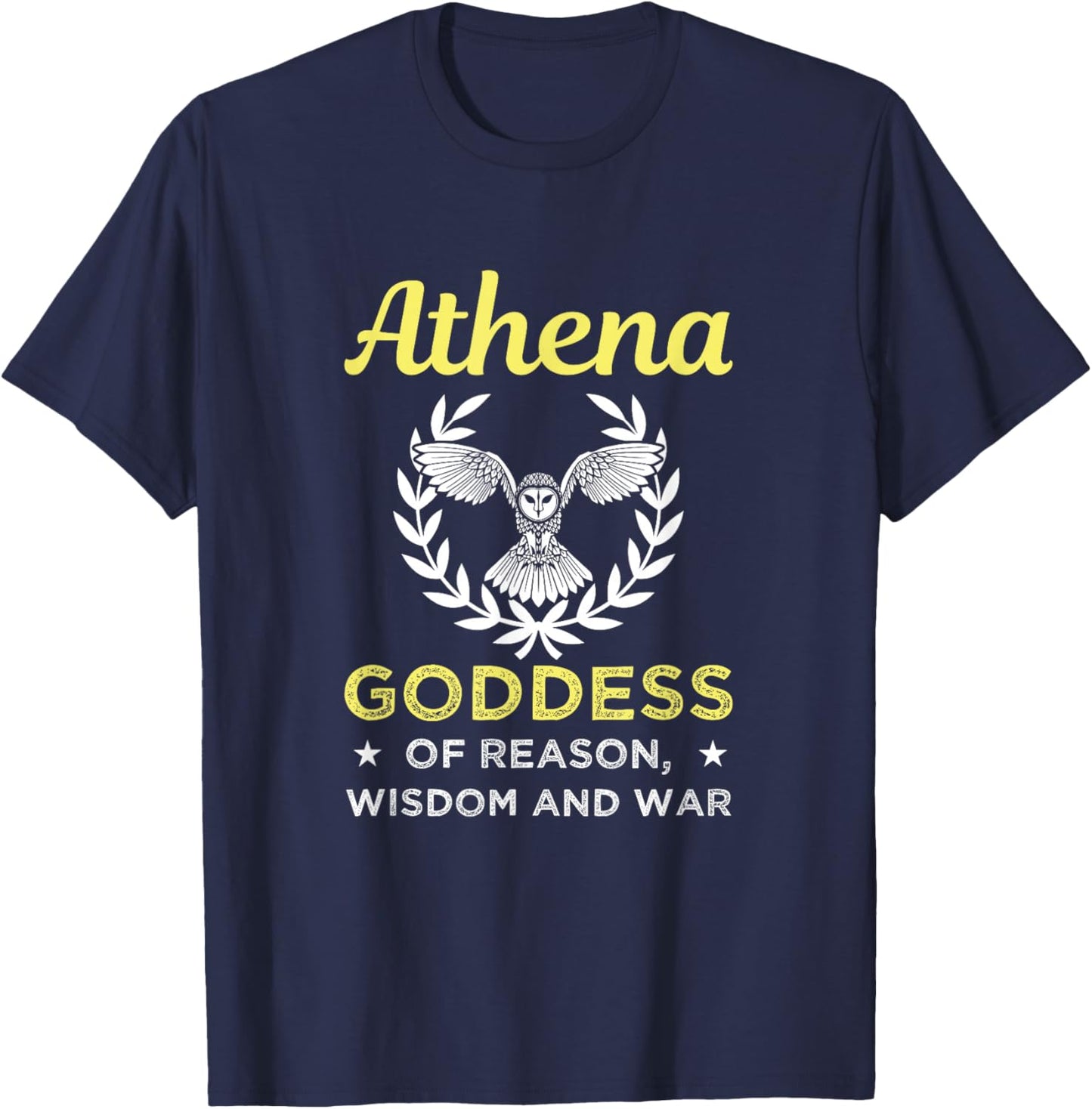 Athena Goddess Of Reason and War Greek Gods Mythology T-Shirt - T-Shirt | Navy