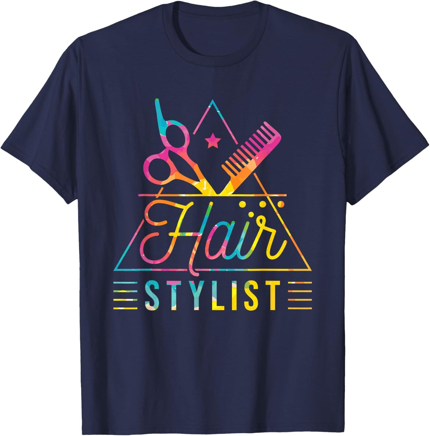 Hair Stylist, Hair Stylist and Hair Styling T-Shirt - T-Shirt | Navy