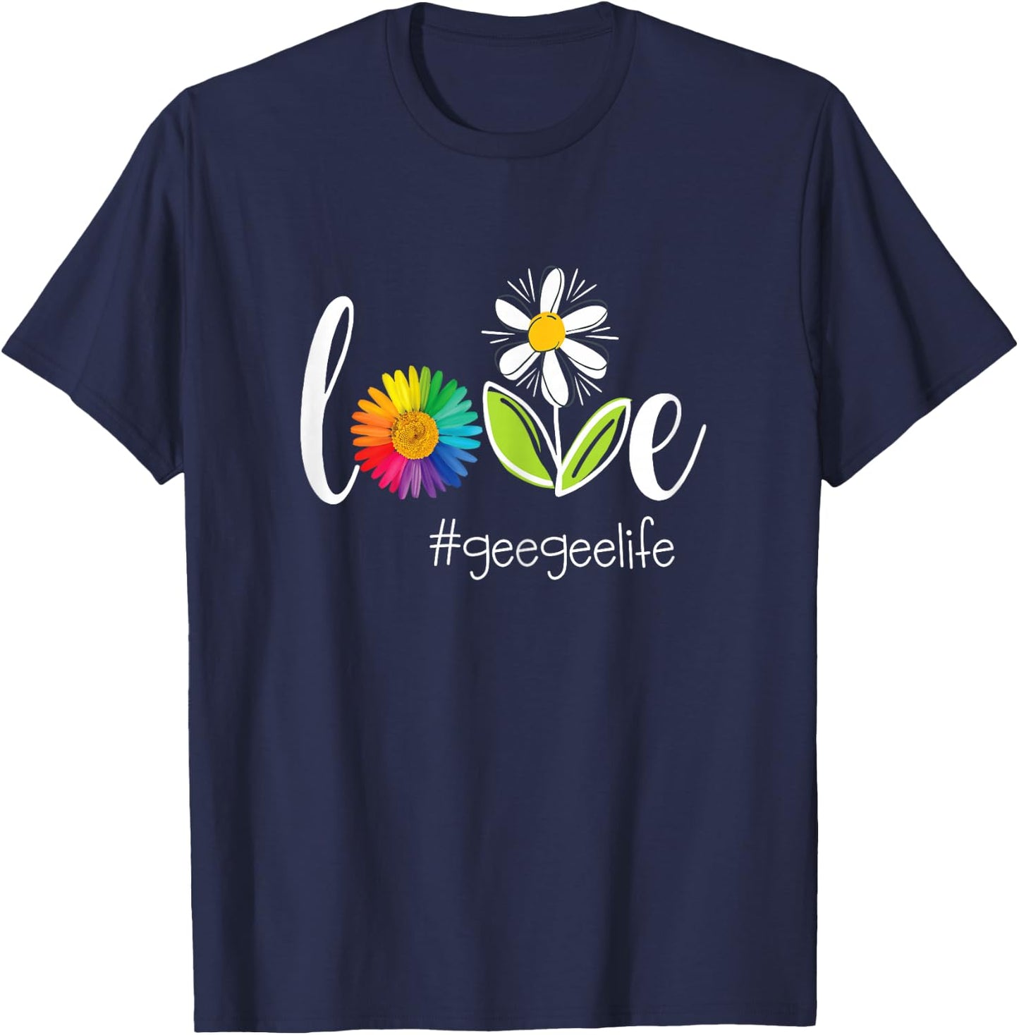 Love Geegee Life - Flower T-Shirt - T-Shirt | Navy