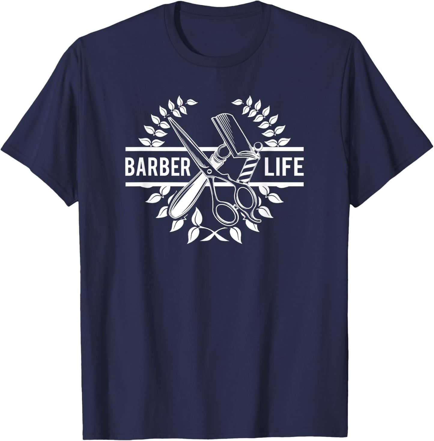 Cool Barber Life - Fancy Barbershop T-Shirt - T-Shirt | Navy