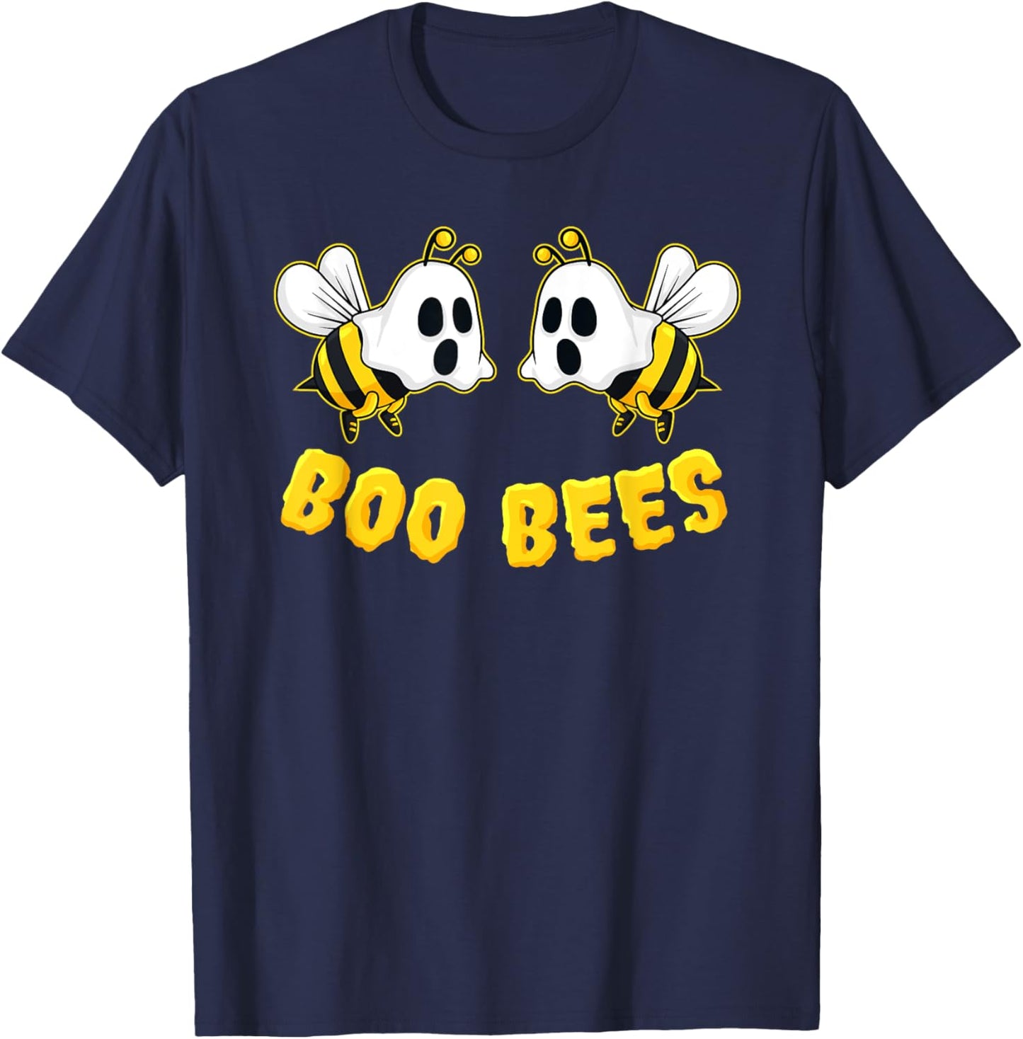 Halloween Boo Bees Matching Couples Funny T-Shirt - T-Shirt | Navy