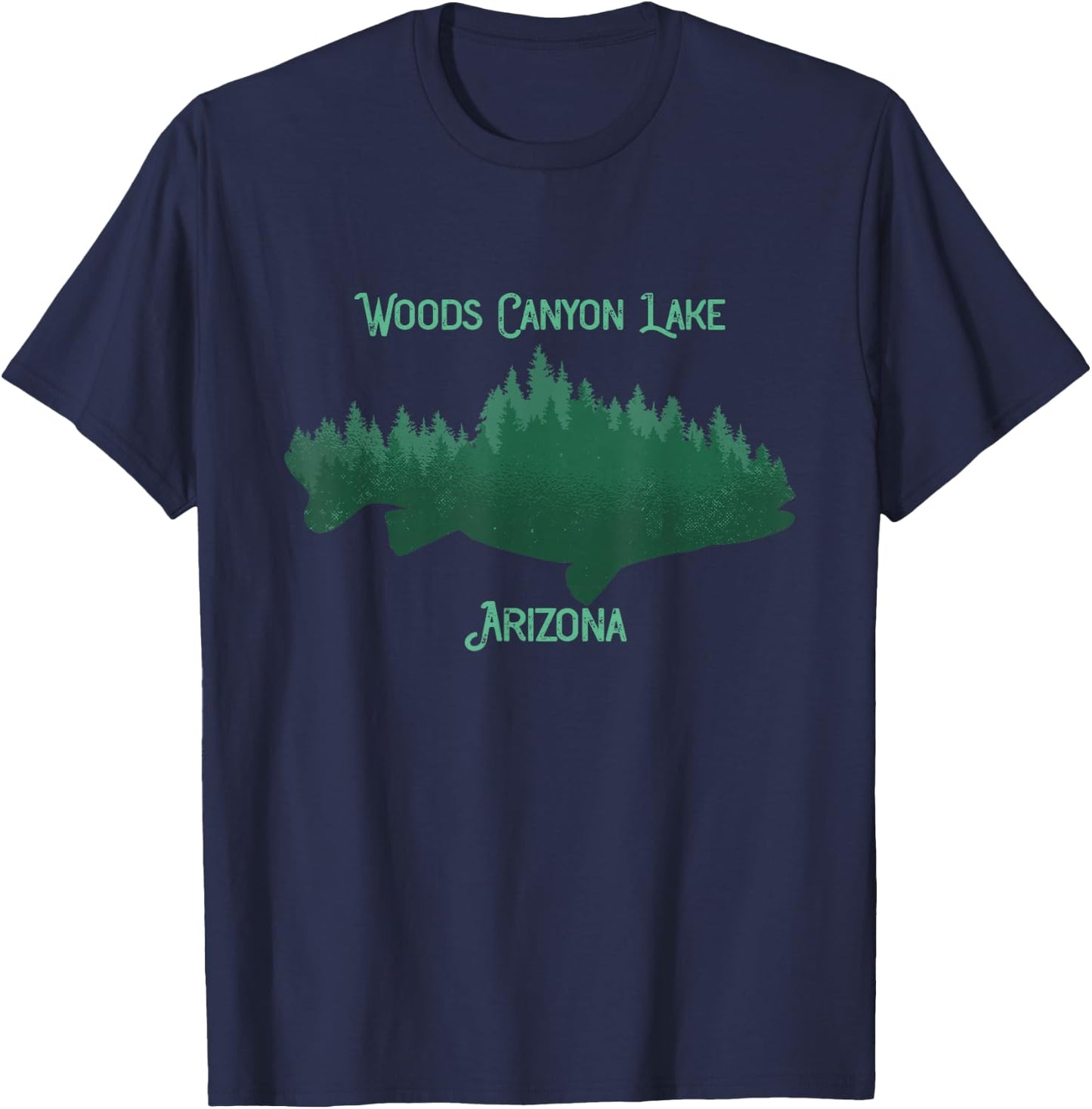 Woods Canyon Lake Arizona Souvenir T-Shirt - T-Shirt | Navy