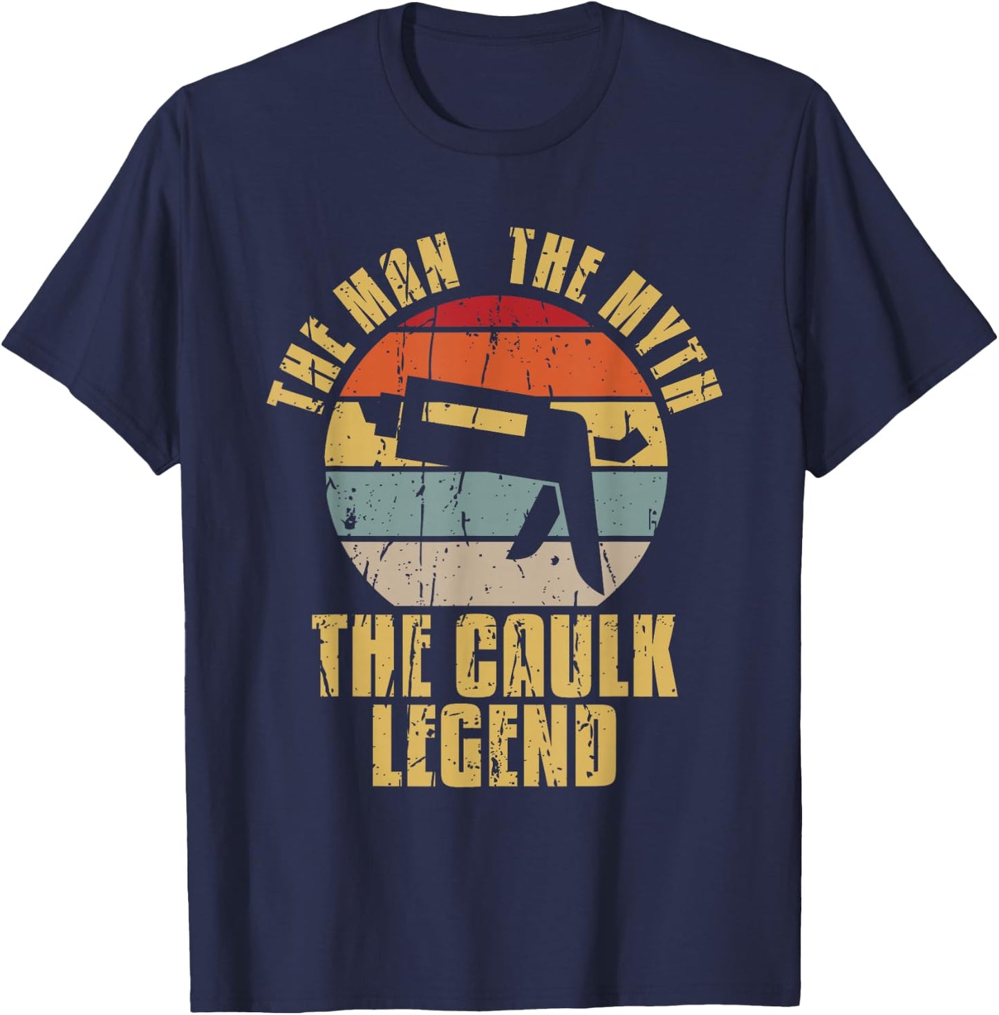 The Caulk Legend Caulking Vintage Caulk T-Shirt - T-Shirt | Navy