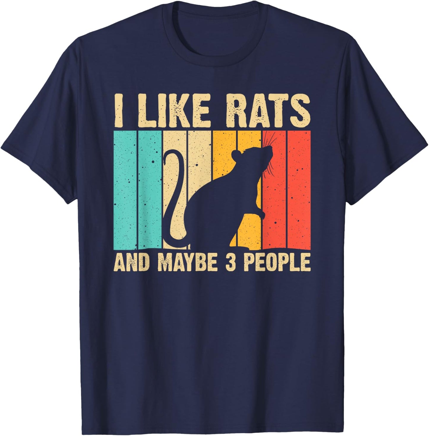 Funny Rat Design Rat Lover Men Women Mouse Rodent Introvert T-Shirt - T-Shirt | Navy