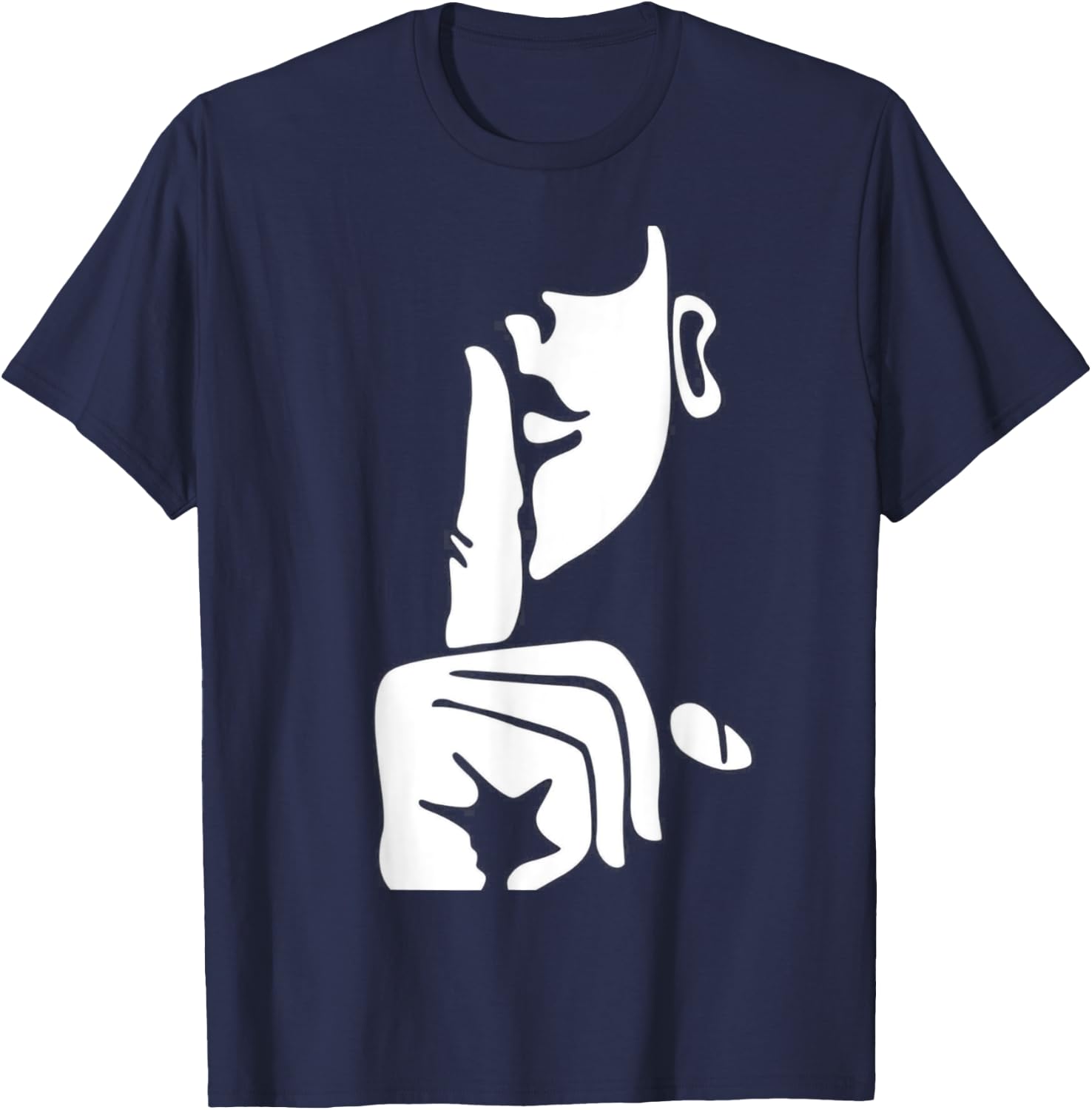 Shut up, keep trap shut, keep secret Meme Fitness T-Shirt - T-Shirt | Navy