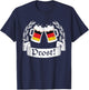 Oktoberfest Shirt Men Women Vintage German Flag Cheers Prost T-Shirt - T-Shirt | Navy