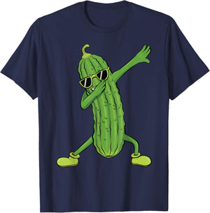 Dabbing Pickle Dancing Cucumber Lover Funny Gifts T-Shirt - T-Shirt | Navy