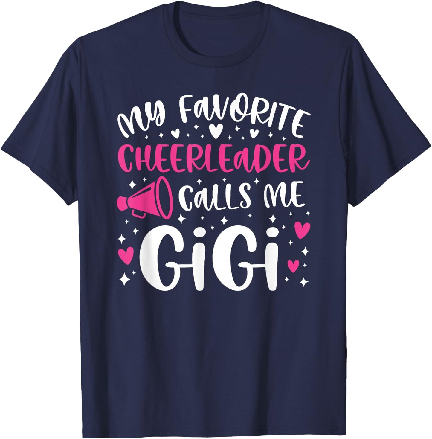 Proud Cheer Gigi Grandma Of A Cheerleader Gigi T-Shirt - T-Shirt | Navy