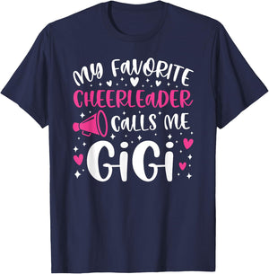 Proud Cheer Gigi Grandma Of A Cheerleader Gigi T-Shirt - T-Shirt | Navy