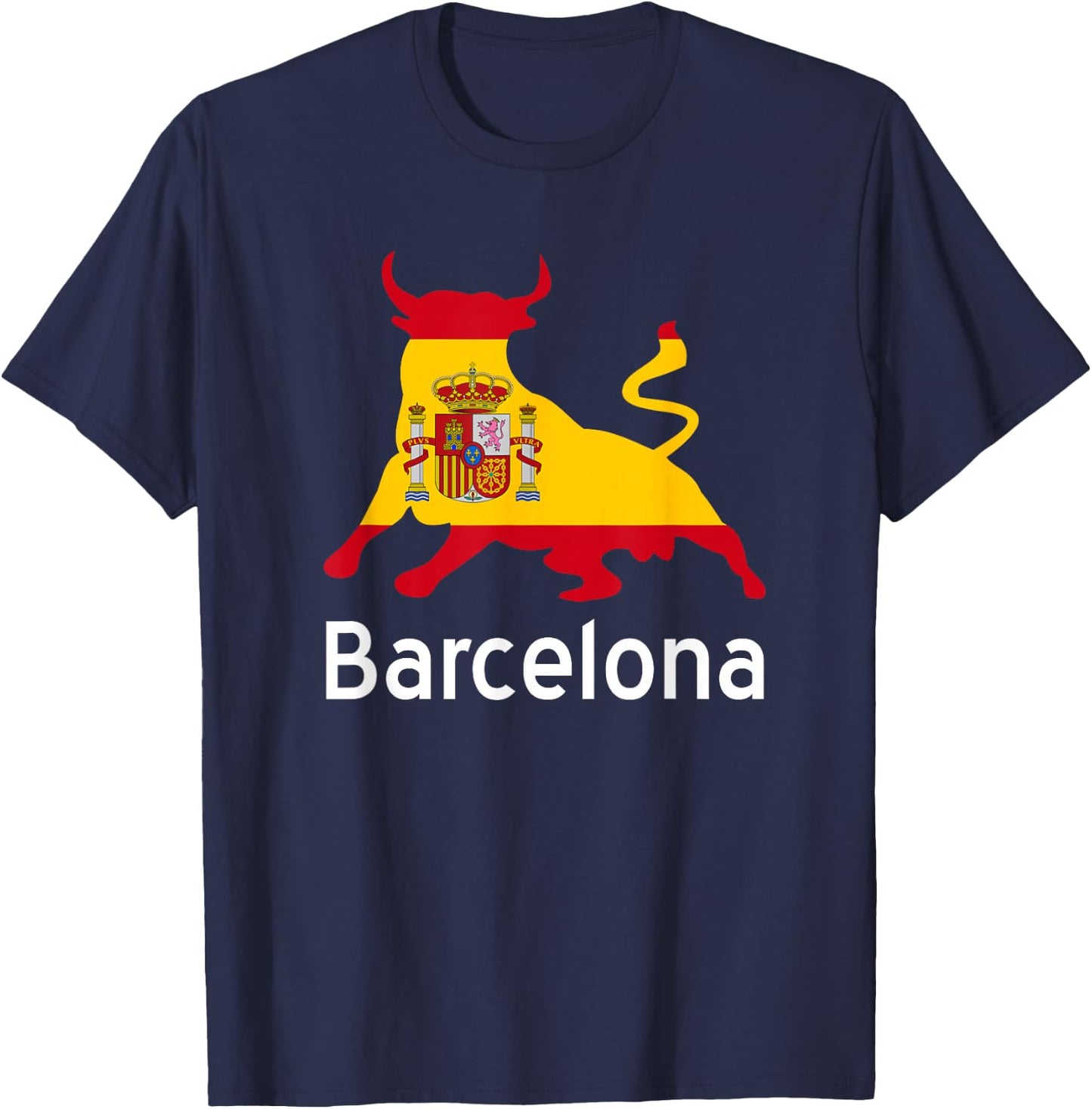 Barcelona Spain Spanish Bullfighting T-Shirt - T-Shirt | Navy