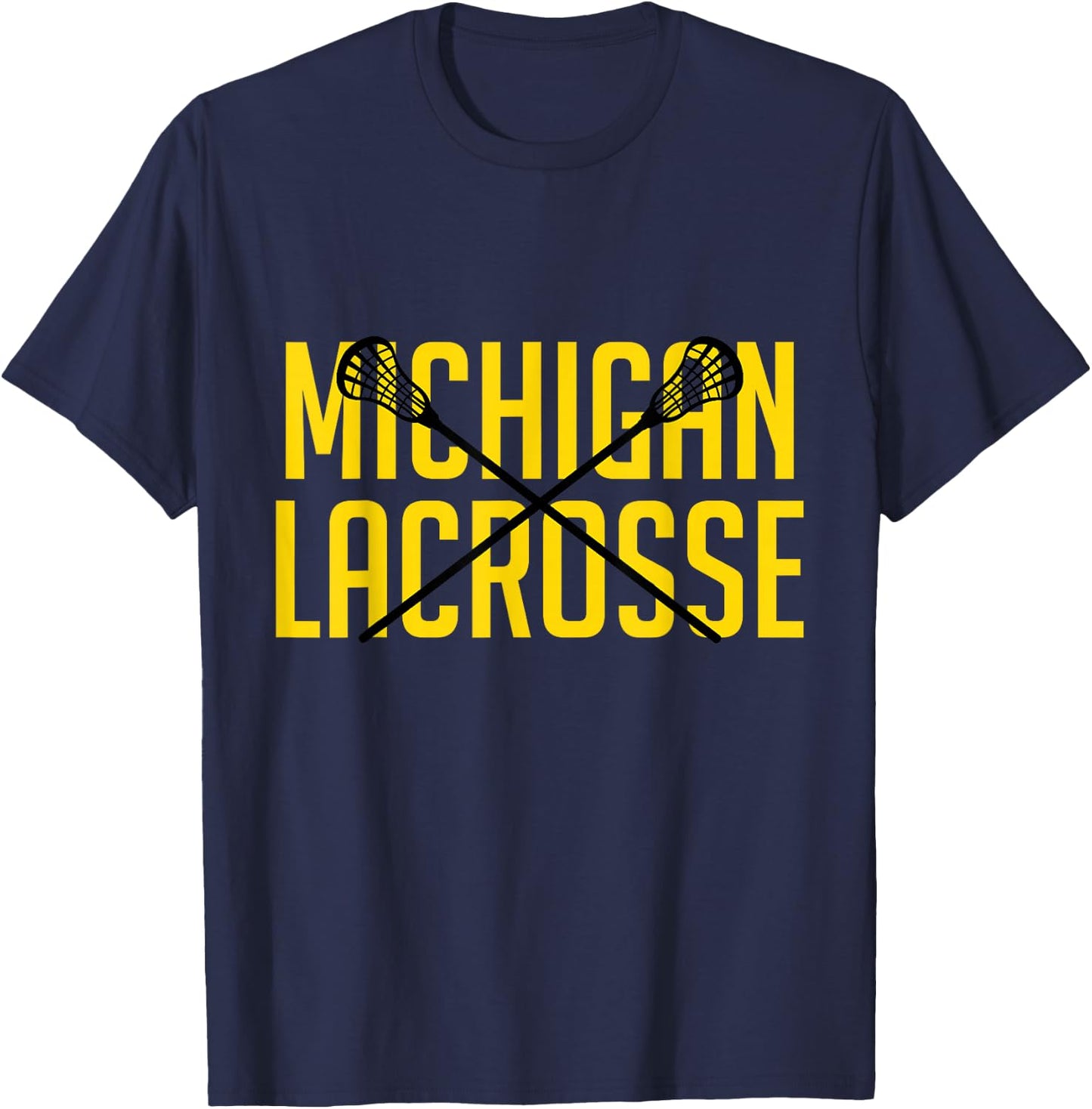 Michigan Lacrosse T-Shirt - T-Shirt | Navy