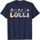 Groovy Lolli Grandmother Flowers Lolli Grandma T-Shirt - T-Shirt | Navy