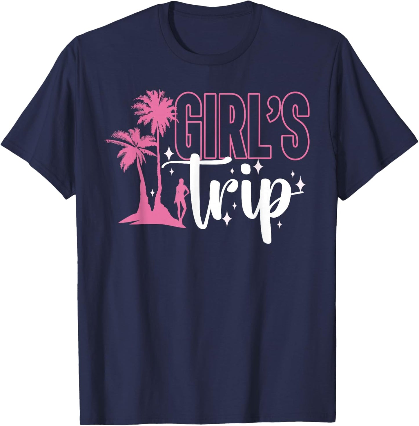 Girl's Trip Girl Cute Friends Girls Trip T-Shirt - T-Shirt | Navy