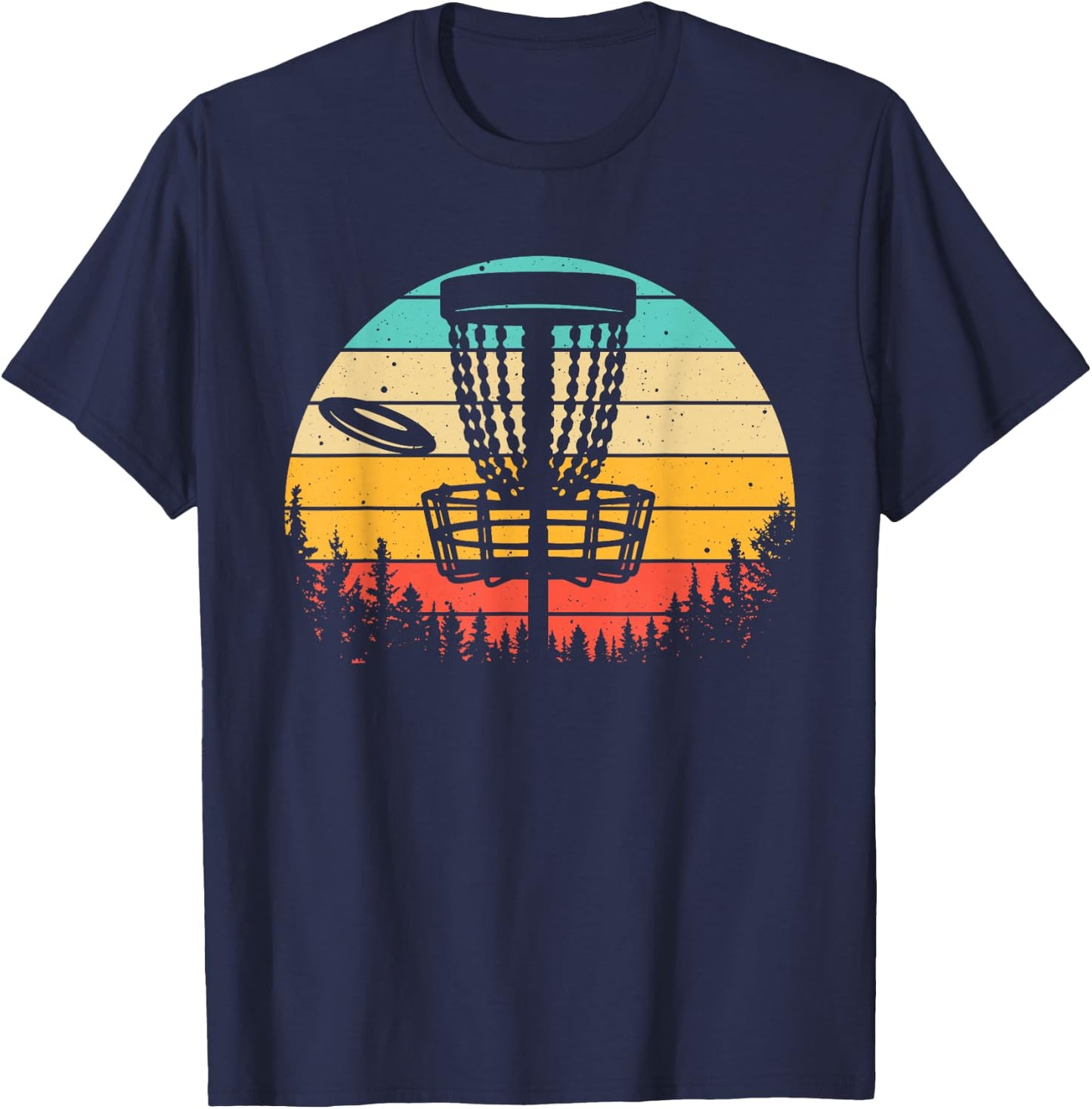 Funny Disc Golf Art Women Vintage Disc Golfer Lovers T-Shirt - T-Shirt | Navy