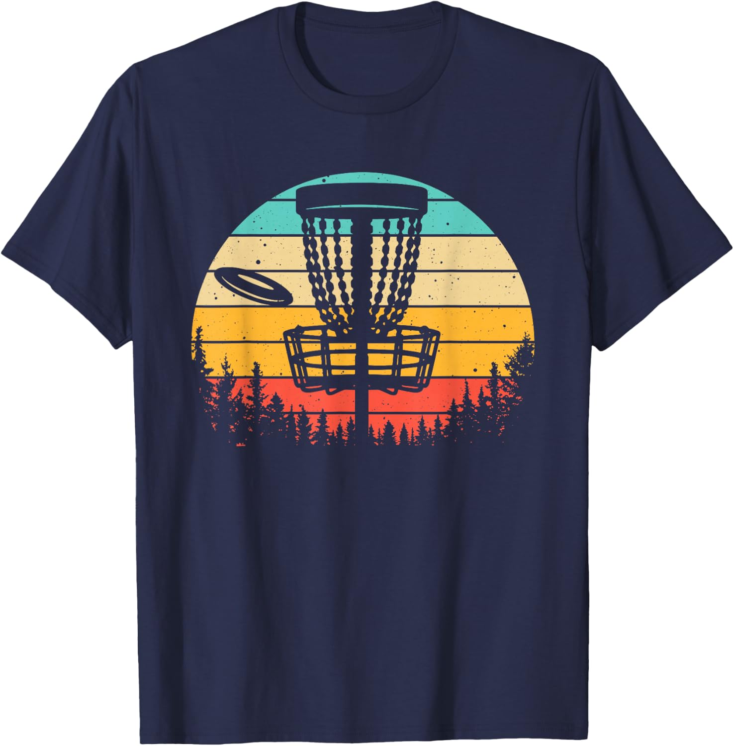 Funny Disc Golf Art Women Vintage Disc Golfer Lovers T-Shirt - T-Shirt | Navy