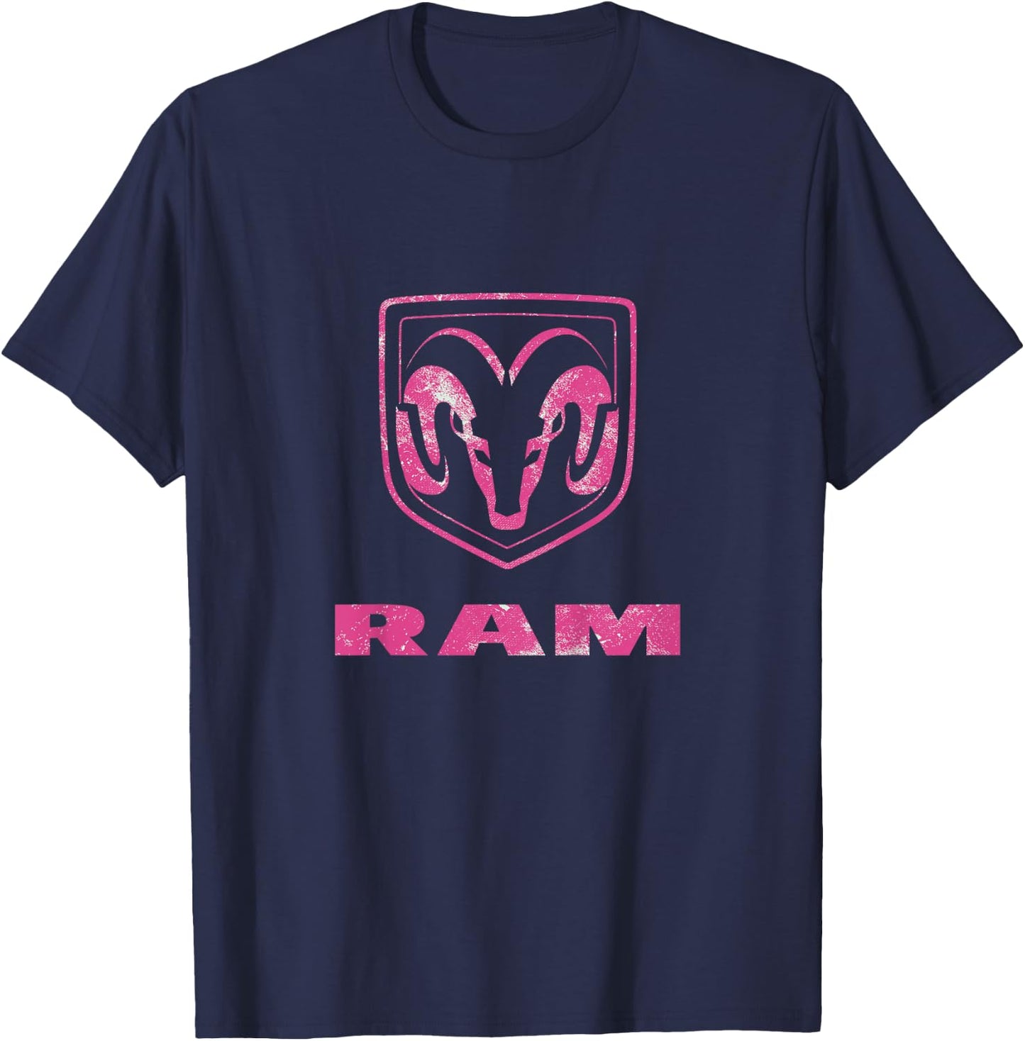 RAM Trucks Logo Distressed T-Shirt - T-Shirt | Navy