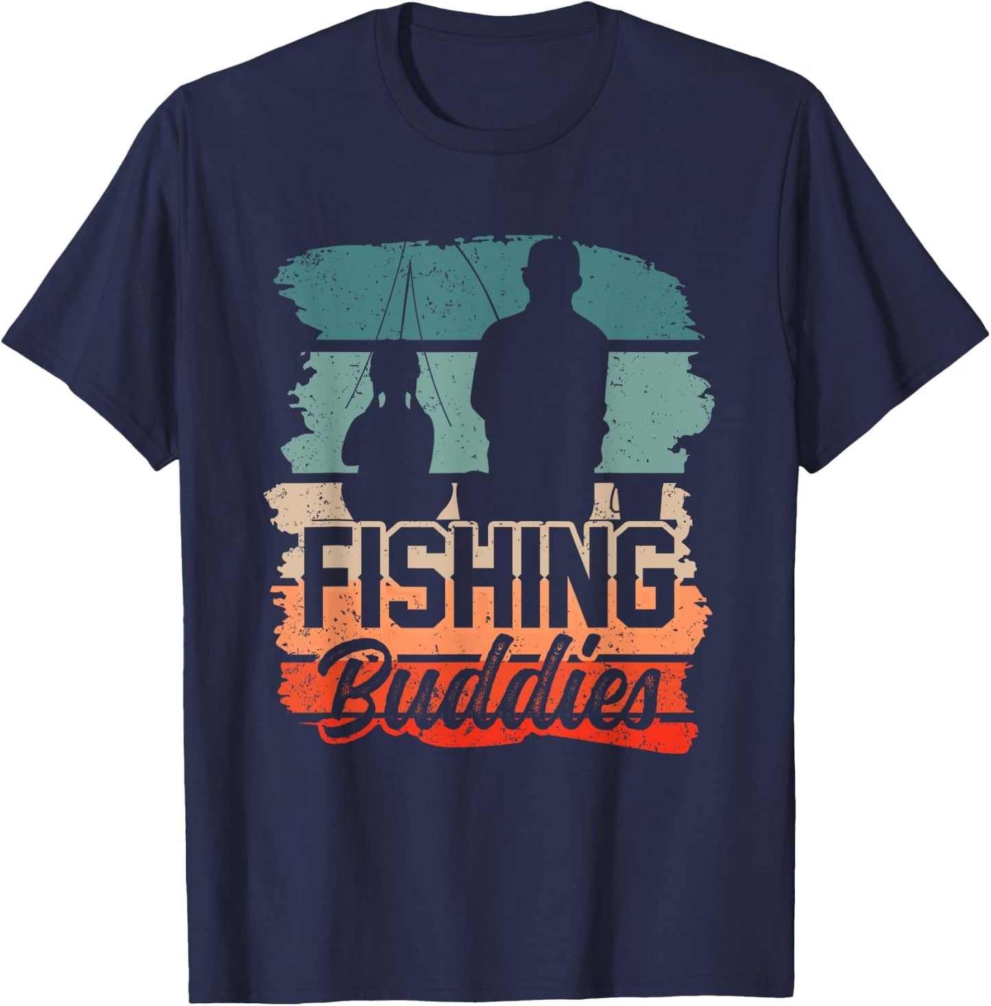 Fishing Buddies Fisher Buddy Fisherman T-Shirt - T-Shirt | Navy