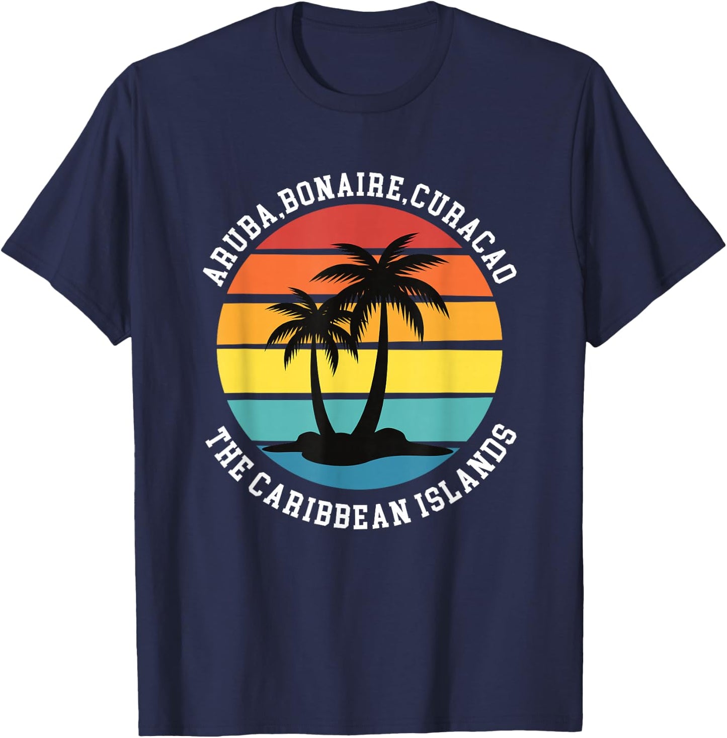 Aruba,Bonaire,Curacao The Caribbean Islands Vacation T-Shirt - T-Shirt | Navy