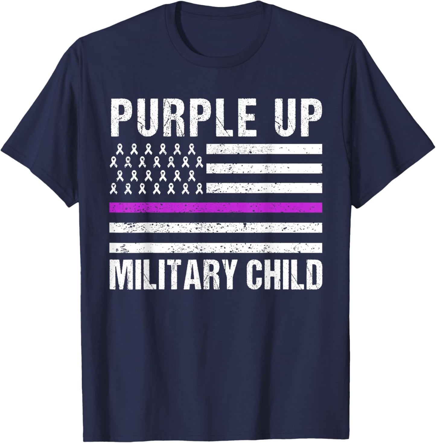 Month of the Military Child 2022 Purple up for Military Kids T-Shirt - T-Shirt | Navy