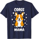 Corgi Mama Mom Mummy Mum Mommy Mother's Day Mother Dog Lover T-Shirt - T-Shirt | Navy