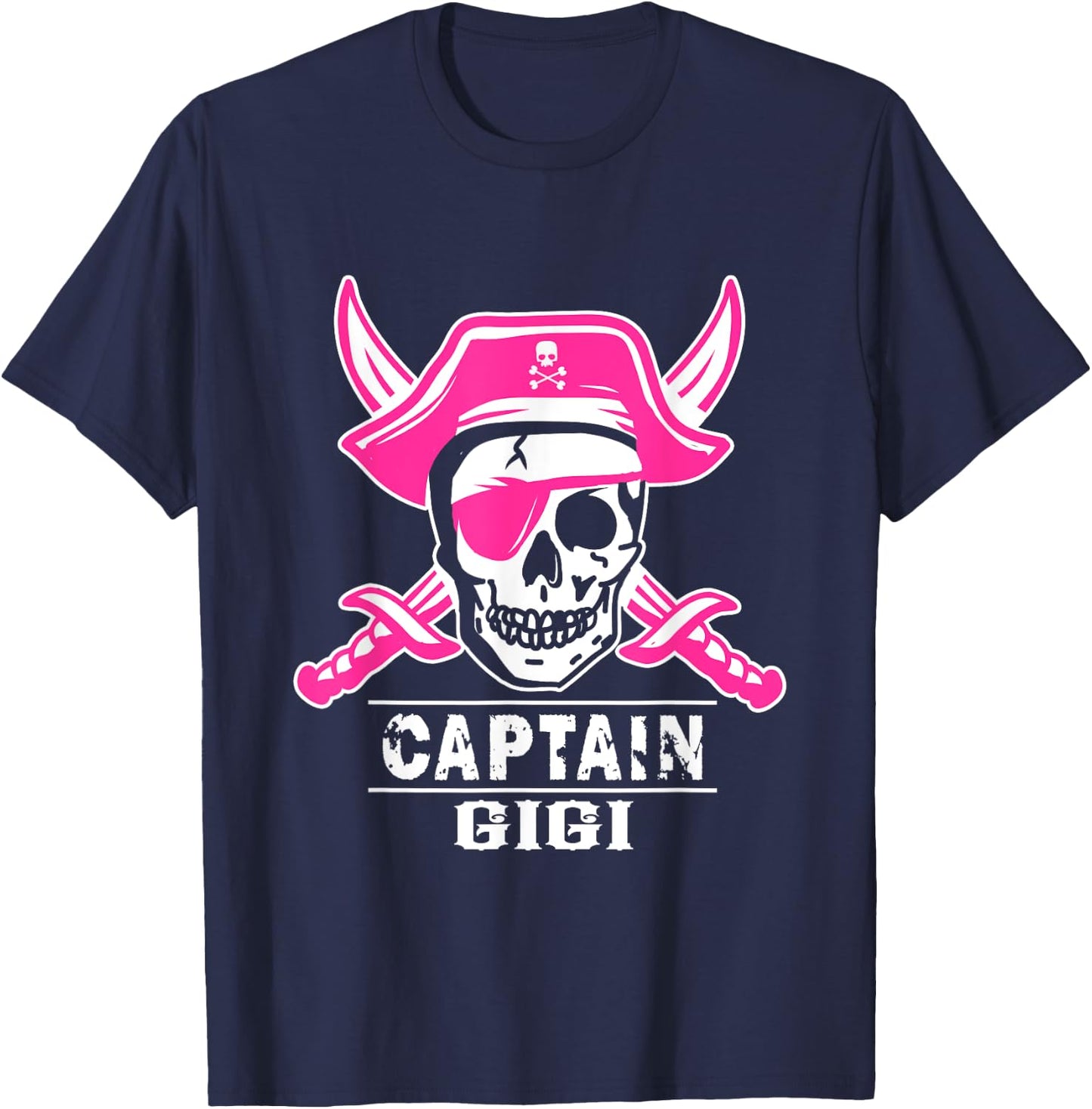 Captain Gigi shirt Pirate Halloween T-Shirt - T-Shirt | Navy